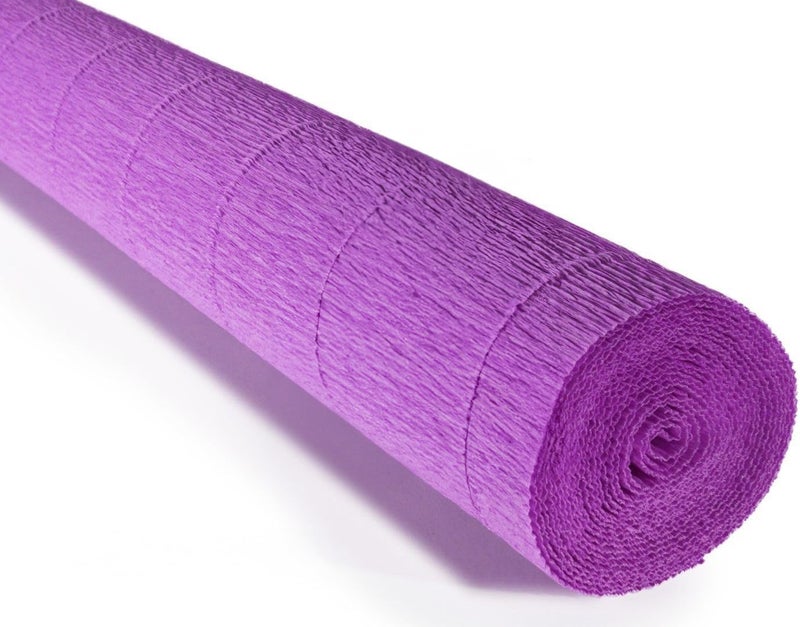 LCREATE LCREATE LCREATE Cartotecnica Rossi 140g 10 Inch Wide 8.2ft Long Italian Crepe Paper Rollfor Wedding Ceremony Various Large Festivals Decoration (Purple（990）) - Image 1